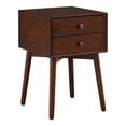 thumbnail image 3 of Furniture of America Berne 2-Drawer Wood Espresso End Table, 3 of 9