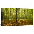 thumbnail image 1 of Design Art 'Green Autumn Forest Panorama' Photographic Print on Wrapped Canvas, 1 of 4