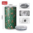 thumbnail image 4 of 20oz Coffee Tumblers Green Christmas Gingerbread Man Pattern Stainless Steel Vacuum Insulated Travel Tumbler Coffee Cups Mug with Lid and Straw with Cleaning Brush for Cold & Hot Drinks, 4 of 5
