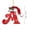 A, variant on LEFXSMR Christmas Initial Ornaments, Red Letter Ornaments with Santa Hat, Letters Christmas Tree Decorations for Christmas Tree Party Supplies