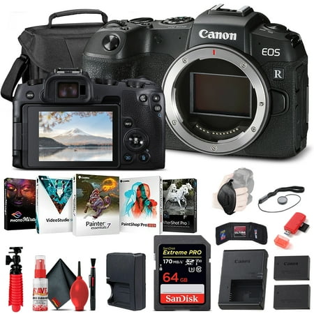 Canon EOS RP Mirrorless Digital Camera (Body Only) (3380C002) + 64GB Memory Card (International Version)