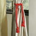 thumbnail image 2 of deevoka 2x1 Pair of Woven Rope Tiebacks Holdbacks for Blackout Curtains Red 2 Pcs, 2 of 6