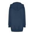 thumbnail image 4 of MeetoTime Long Sweat à Capuche pour Femmes Veste Zippée Automne Décontractée en Polaire avec Poches, 4 of 8