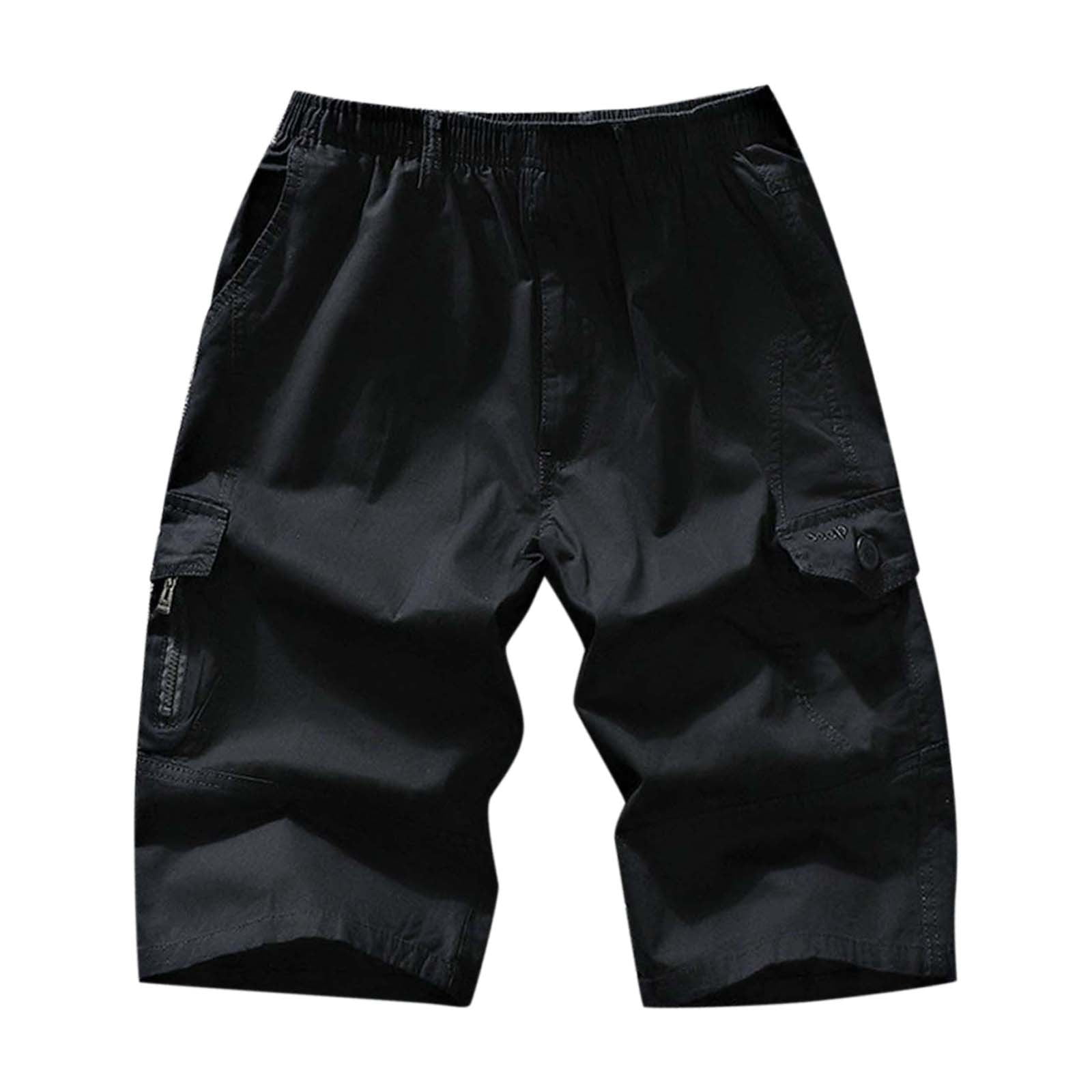 Men's Cargo Pants Shorts Cargo Pants Solid Black Xxxl - Walmart.com