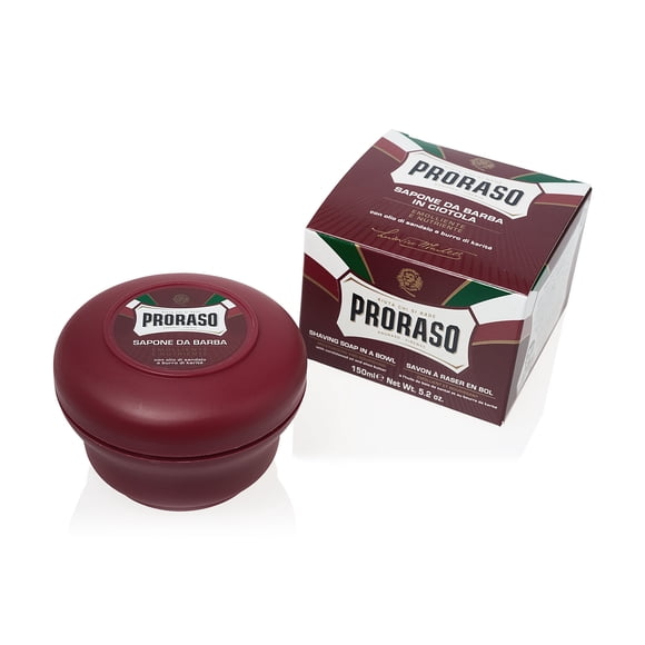 Jabón de afeitar Proraso, hidratante y nutritivo, 150 ml, en cuenco
