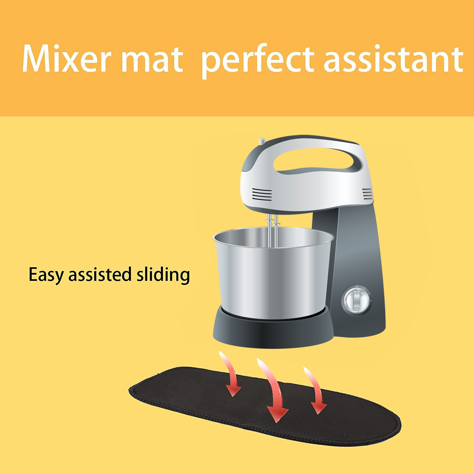 Travelwant Mixer Mover for Stand Mixer Mixer Slider Mat Kitchen Appliance Mats Compatible with 4 5 5 Qt Tilt Head Stand Mixer Artisan Tilt Head Mixer - image 5 of 6