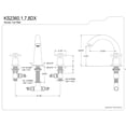 thumbnail image 2 of Kingston Brass KS2368DX Concord Two-Handle Deck Mount Roman Tub Faucet, Brushed Nickel, 2 of 4
