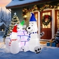 thumbnail image 3 of Christmas Inflatable Snow Bear House with LED Lights - Outdoor Yard Decoration for Lawn & Garden, 3 of 9