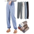 thumbnail image 4 of BadPiggies Women's Plush Pajama Pants Casual Fluffy Sleepwear Fleece Sleep Trousers Plus Size (Gray), 4 of 7