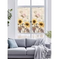 thumbnail image 4 of Static Cling Non Adhesive Window Film, Sunflower Vintage Window Privacy Film Frosted, Farmhouse Botanical Floral Butterfly Opaque Window Coverings for Small Windows, Home, 17.7 x 39.3 Inches, 4 of 9