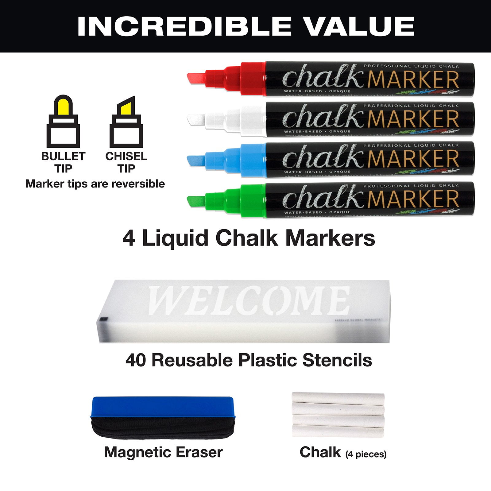 UI Stencils - Thick. Chisel tip. Juicy. The whiteboard marker you've been  looking for. New in store, Thick Markers