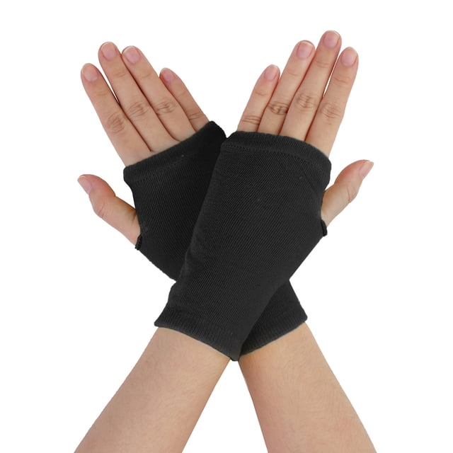 Guantes sin dedos para mujer INSPIRE CHIC con agujero para el pulgar, ropa de otoño, calentadores de muñeca, 1 par, negro, talla única