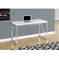 thumbnail image 3 of Monarch Specialties Computer Desk, Home Office, Laptop, Work, Metal, Laminate, Glossy White, Chrome, Contemporary, Modern, 3 of 3