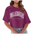 thumbnail image 1 of Soki Womens Tees Clearance Round Neck Graphic Shirts, 1 of 7