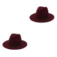 thumbnail image 4 of Sombreros con hebilla de cinturón Qarigey Invierno Vino rojo 58cm 2piezas, 4 of 6