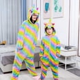 thumbnail image 2 of Pijamas de unicornio para niños y niñas, ropa de dormir con capucha, de animales, Rana, Licorne, Mono xuanjing unisex, 2 of 2