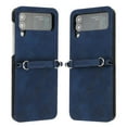 thumbnail image 4 of Allytech for Samsung Galaxy Z Flip 3 Case 2022, Business Style Premium PU Leather Shockproof Protective Case for Men Women Slim Case for Galaxy Z Flip3 2021, Darkblue, 4 of 6