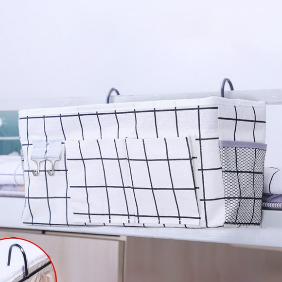 Large Capacity Lattice Storage Hanging Basket Dormitory Bedside Rack Cabinet Storage Rack Bathroom Storage Bag