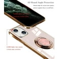 thumbnail image 4 of Compatible with iPhone 14 Case/iPhone 13 Case with Ring Holder Silicone Protective Cover Magnetic Kickstand Shockproof Folding iPhone14 Case iPhone13 Case Soft TPU Bumper, 4 of 9
