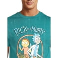 thumbnail image 4 of Rick and Morty Men's & Big Men's Brushed Tie Dye Graphic T-Shirt, 4 of 5
