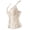 Beige, variant on Women's Gothic Brocade Strap Plus Size Bustiers Corset Top Purple 4XL