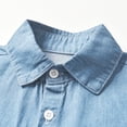thumbnail image 4 of Splozh Kids Denim Jacket Long Sleeve Boys Long Sleeved Jacket Fashionable and Thin Denim Long Sleeved Casual Jacket Blue,3-4 Years, 4 of 7