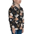 thumbnail image 3 of Lsque Lilies Flowers Patten Youth Hoodie Sweatshirt Pullover with Kangaroo Pocket Boys and Girls Hoodie Warm Hoodie for Kids-Small, 3 of 6