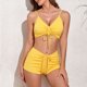 thumbnail image 5 of Traje de baño de dos piezas para mujer Conjunto de bikini ajustable con cordón acanalado Traje de baño, 5 of 8