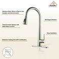 thumbnail image 4 of CASAINC Single Handle Kitchen Faucet with Pull Out Sprayer, Deck Mounted, Brushed Nickel, 4 of 4