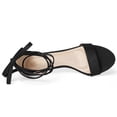 thumbnail image 4 of BLISSFUL STEP Women's Open Toe Kitten Heel Lace Up Fastening Sandals, 4 of 7