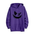 thumbnail image 4 of Dolkfu Mens Hoodies Oversized Purple Drawstring Graphic Hoodies With Hood With Pocket Streetwear Streetwear for Men 2XL, 4 of 5