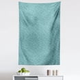 thumbnail image 1 of Wave Tapestry, Abstract Pattern in Calm Colors and Fish Sketches Nautical Sea Animals Doodle, Fabric Wall Hanging Decor for Bedroom Living Room Dorm, 5 Sizes, White and Pale Teal, by Ambesonne, 1 of 1