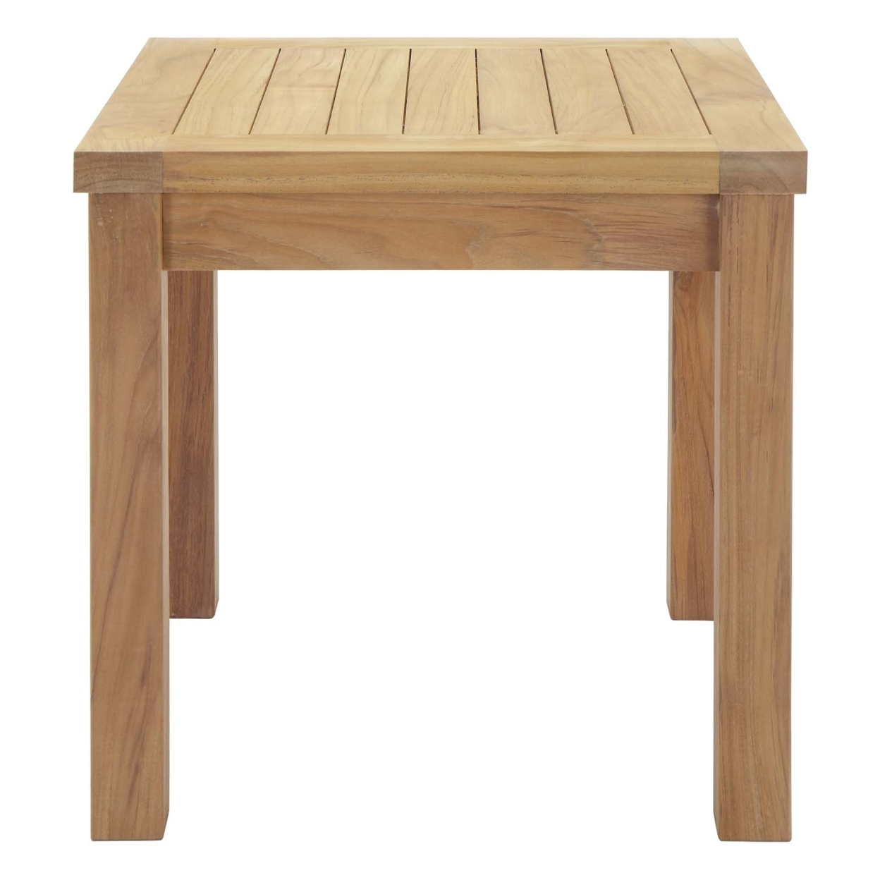 Natural Marina Outdoor Patio Teak Side Table - image 3 of 6