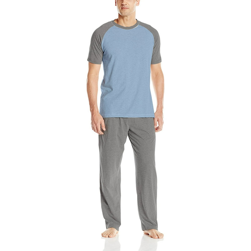 hanes men's short sleeve pajama set