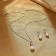 thumbnail image 5 of QIQUWOHUL Pearl Jewelry Set Freshwater Cultured Pearls Pendant Necklace Teardrop Pearl Dangling Earrings Cubic Zirconia Pearl Wedding Jewelry Set For Bridal Women Bridesmaids & Br, 5 of 5
