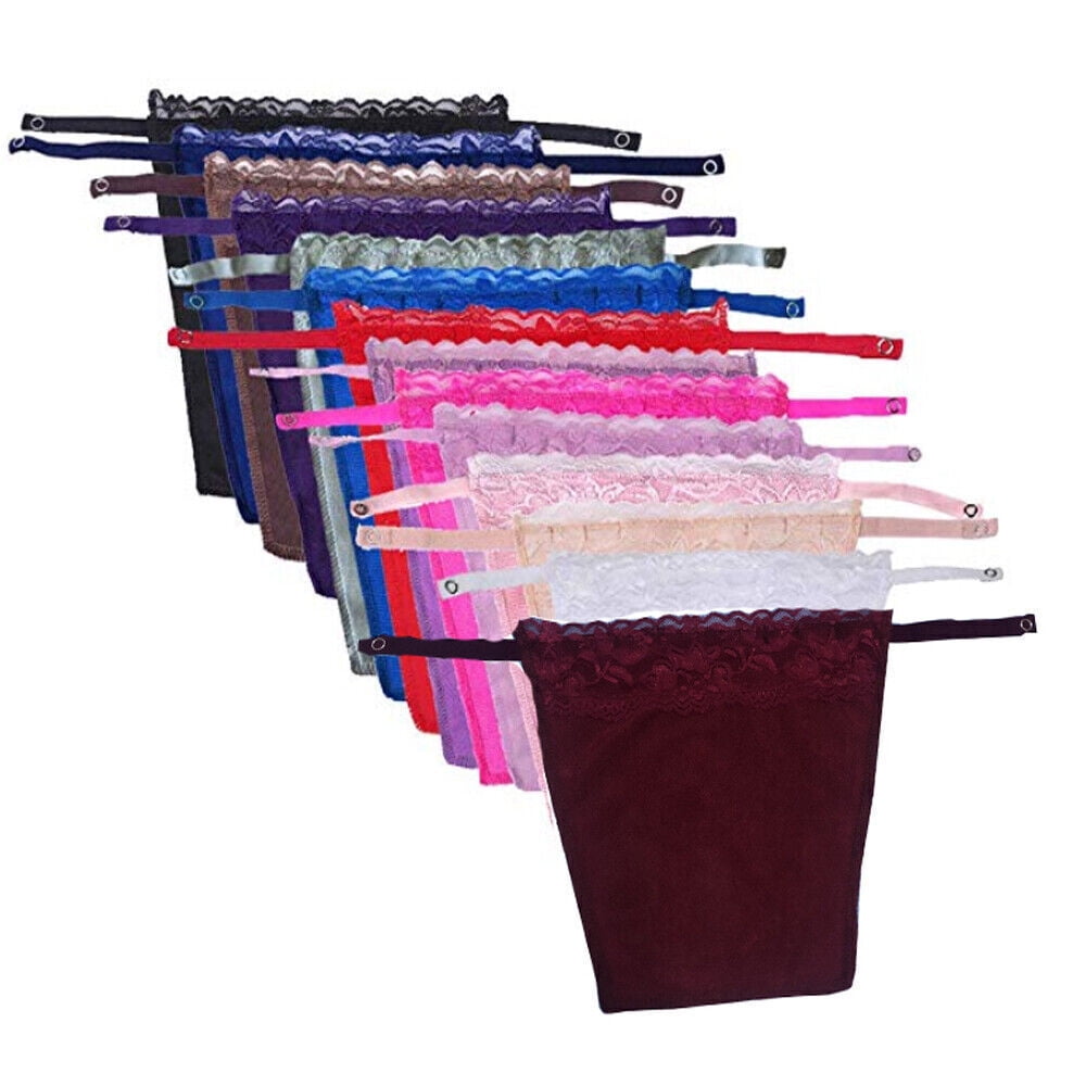 3Pcs Lady Lace Wearable Mock Camisole Bra Insert Overlay