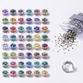 thumbnail image 4 of Round Flat Back Diamond Painting Drills, 60 Colors 5D Shiny Crystal Diamond Rhinestone Sparkle Diamonds for Diamond Art Accessories and Tools, Diamonds for Bead Art, 1.1in, 4 of 8