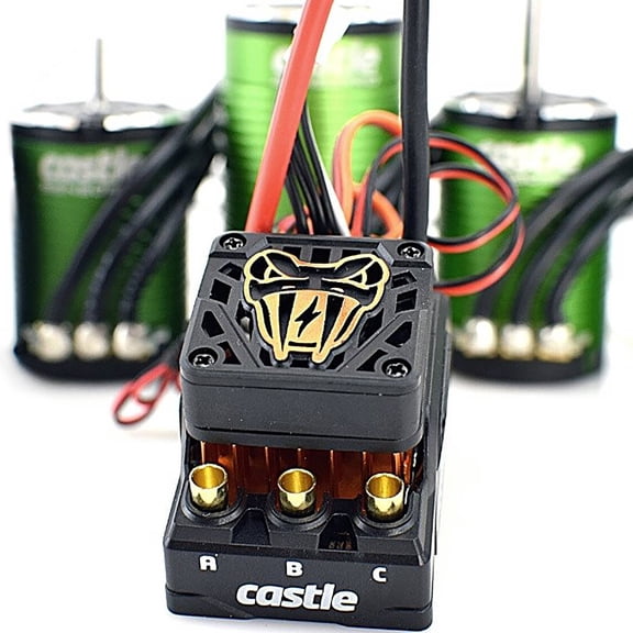 Castle Creations COPPERHEAD 10 SENSORED 1412-3200KV 5mm COMBO CSE010016613 Electric Motors & Accessories