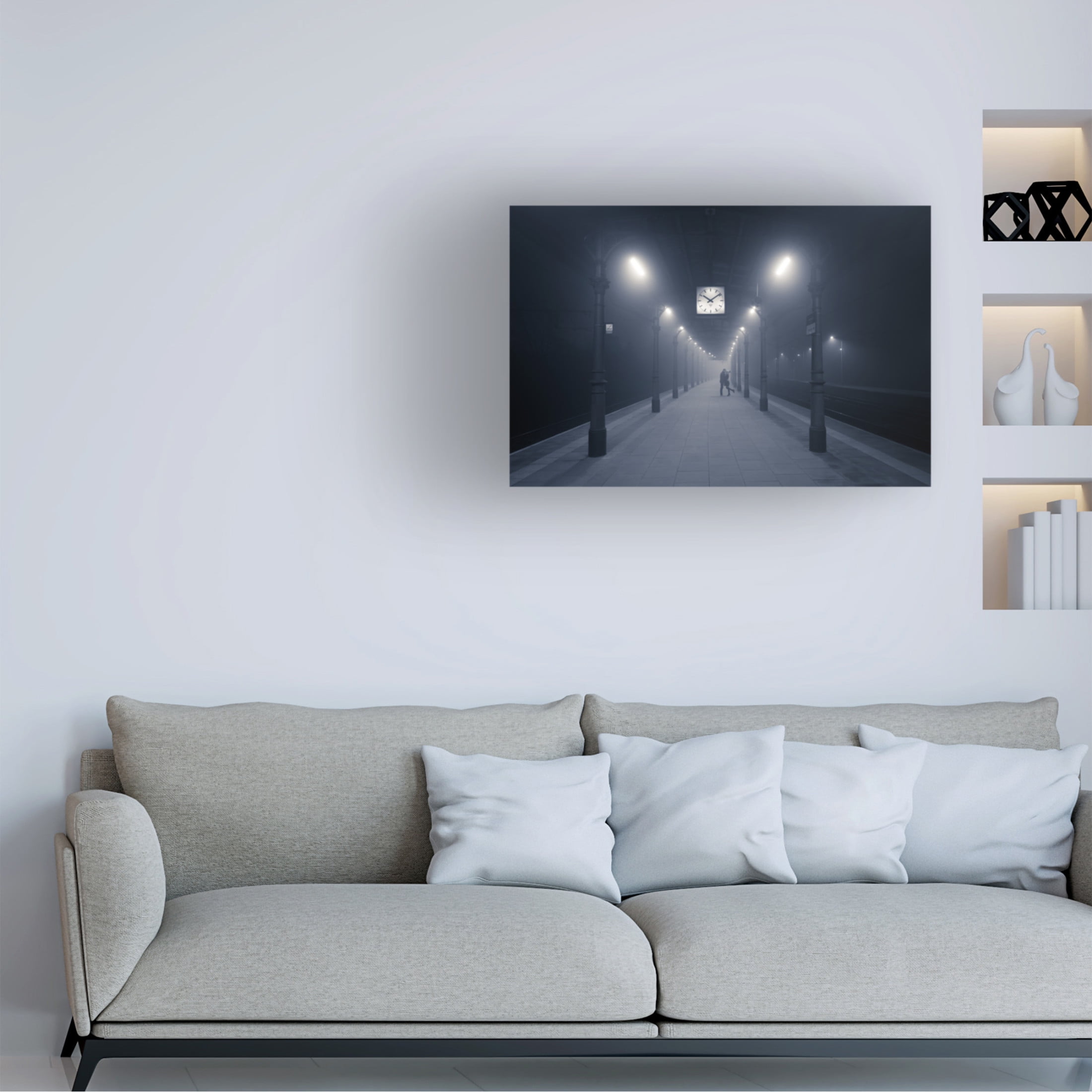 Canvas Wall Art - Adam Brzuszek '10:09 Pm' Wall Art for Living Room, Bedroom, or Office Décor by Trademark Fine Art - 32 x 22 Inches
