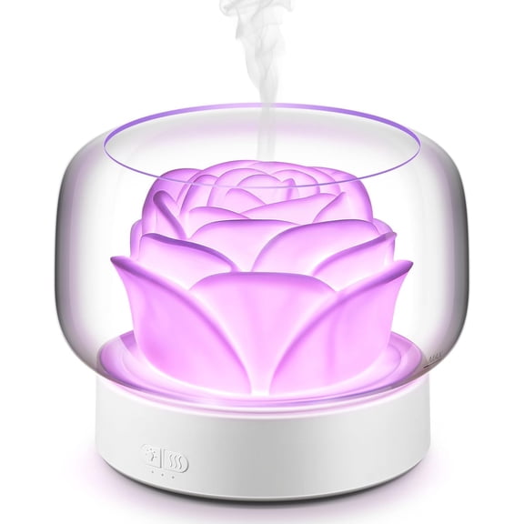 Viva Doria Flower Aroma Diffuser | 500ml Aromatherapy Diffuser for Home | Changeable Colorful Lights | Flower Diffuser for Essential Oils