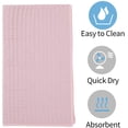 thumbnail image 2 of Premium Microfiber Waffle Weave Kitchen Towels, 16 x 28 Inch Ultra Absorbent and Solid Color Dish Towels, 4 Pack, Pink, 2 of 7