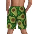 thumbnail image 4 of Balery Big Colorful Avocados Mens Swim Trunks Swim Shorts for Men Quick Dry Inseam Beach Shorts with Compression Liner Pocket-Large, 4 of 9
