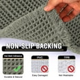thumbnail image 5 of Upgraded Waffle Runner Rug Super Absorbent Bathroom Mats Non Slip Bath Rugs for Bathroom Floor Machine Washable Dry Fast Bathroom Rugs for Beside Tub, 24" x 72", Smokey Olive, 5 of 14