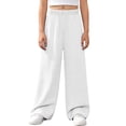 thumbnail image 2 of Girls Wide Leg Pants Elastic Waist Loose Fit Flowy Trousers Casual Lounge Summer Lightweight Relaxed Dance Sweatpants Flattering Playwear with Pockets, 2 of 6