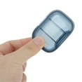 thumbnail image 5 of Unique Bargains 1 Pc Pill Case 3 Grid Portable Pill Box Clear Blue, 5 of 6