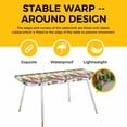 thumbnail image 4 of Beige Christmas Table Cloths for 8 Foot Rectangle Tables, Gnomes Xmas Tree Snowflake Gifts Patio Waterproof Elastic Fitted Tablecloths, Washable Rectangular Table Cover for Camping, 4 of 8
