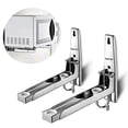 thumbnail image 3 of Soporte de microondas de acero inoxidable 304 con brazos telescópicos y ganchos Soporte de montaje en pared universal para horno microondas, parrilla y horno de hasta 40 kg Montaje en pared, 3 of 5