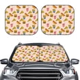 thumbnail image 2 of Daiia Hamburger Pizza Coke 2PCS Car Windshield Sun Shade, Foldable Sun Shield for Car Front Window, Auto Sun Blocker Visor Protector Universal for Truck SUV Pickup-Medium, 2 of 7