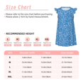 Girls Nightgowns Blue Glitter lightning C Flutter Sleeves Sleepwear