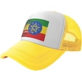 thumbnail image 1 of Retro American Ethiopian Flag Mesh Back Trucker Cap Baseball Cap, 1 of 8